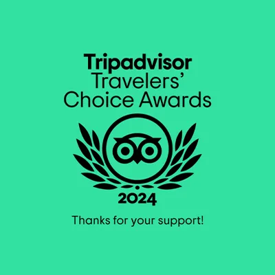 Consistent Winner of Trip Advisor's Traveler Choice Award Since 2020