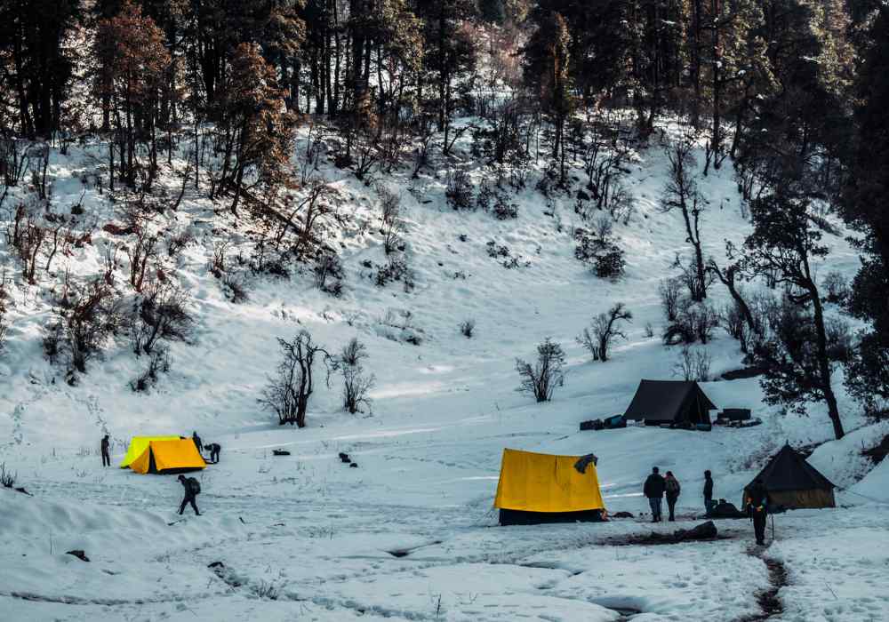 Snow Covered Campsites of Dayara Bugyal