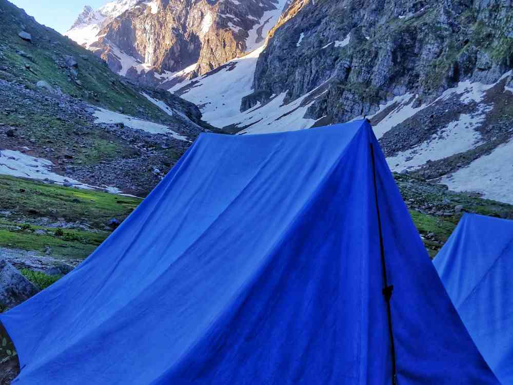 Hampta Pass camping view