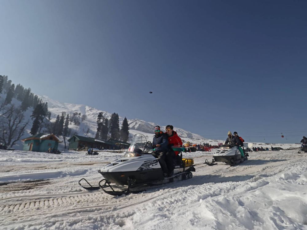 Snowmobiling in Gulmarg