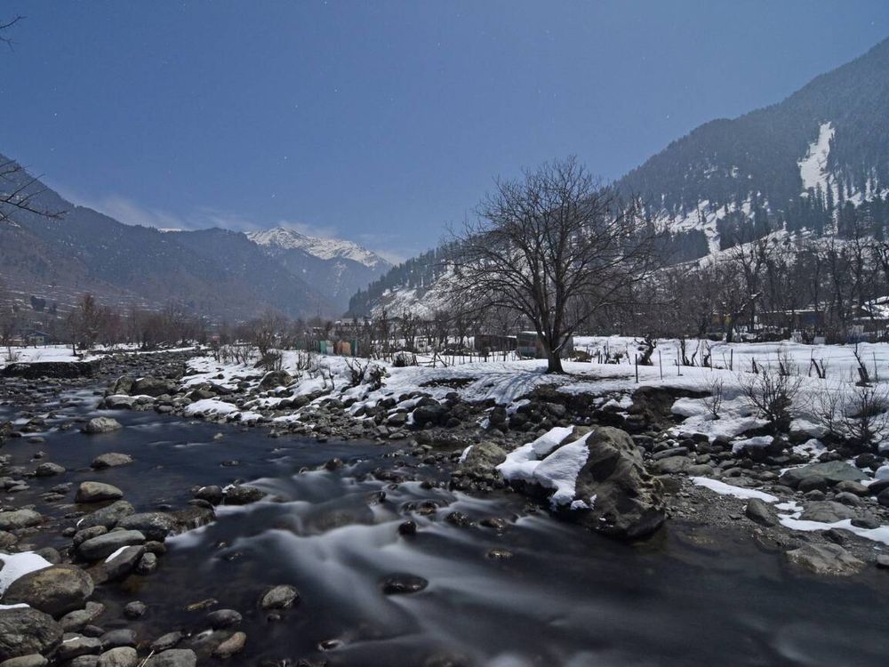 Beautiful view of Pahalgam valley with Lidder river, Kashmir