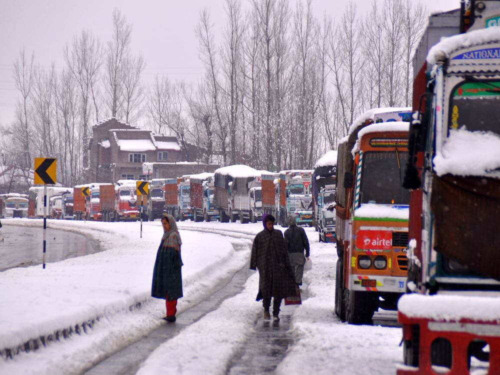 Snowfall in Anantnag