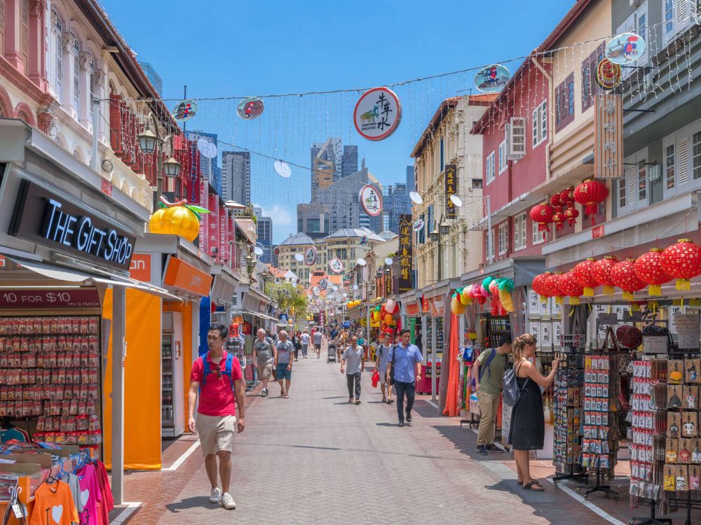 Shops on Pagoda Street in Chinatown, Singapore City, Singapore