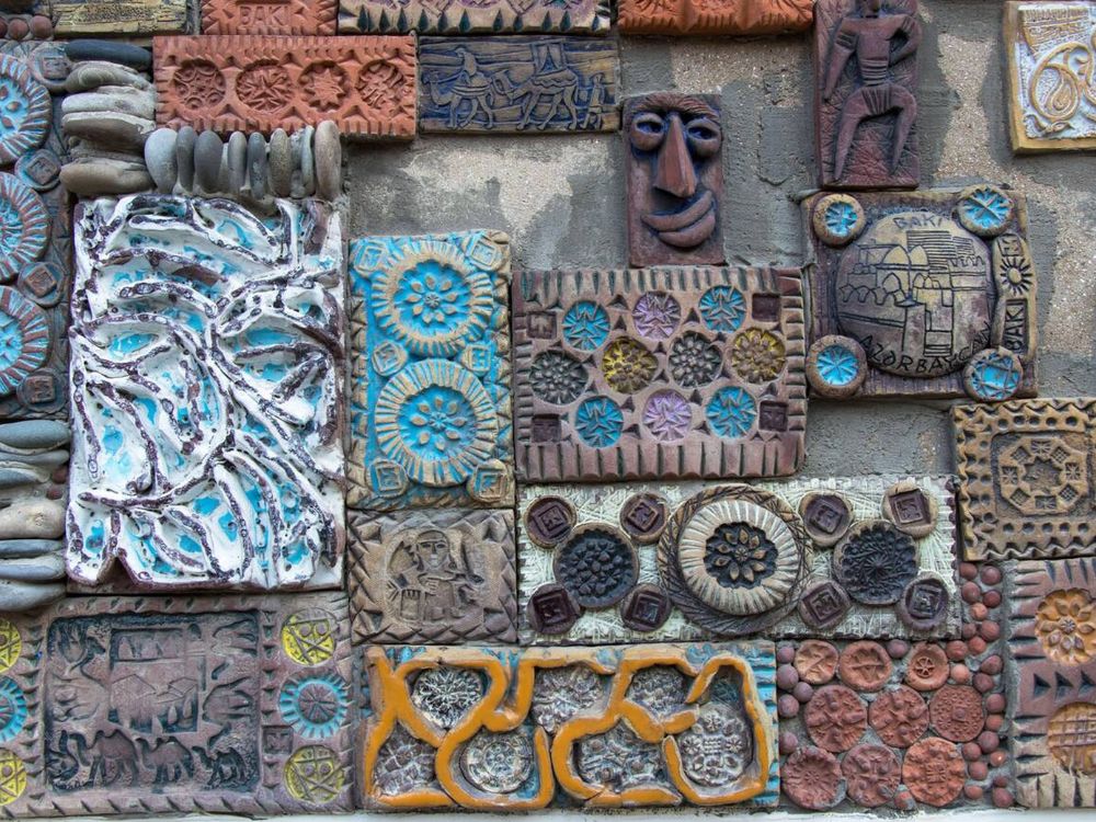 Ceramic tiles with intricate carvings