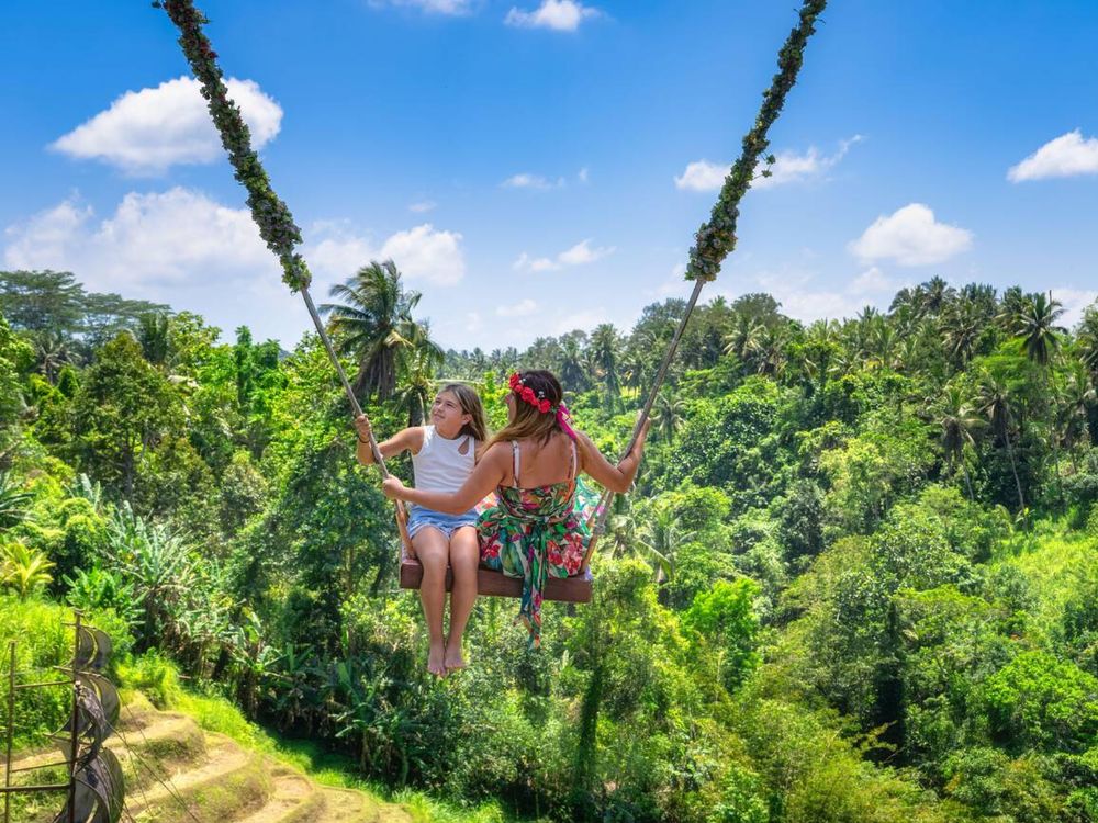 Bali swing Ubud jungle view