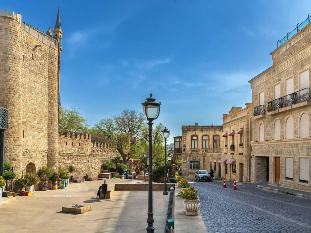 Street in Old City Baku, Azerbaijan
