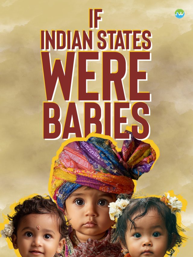 Babies dressed according to state culture of India