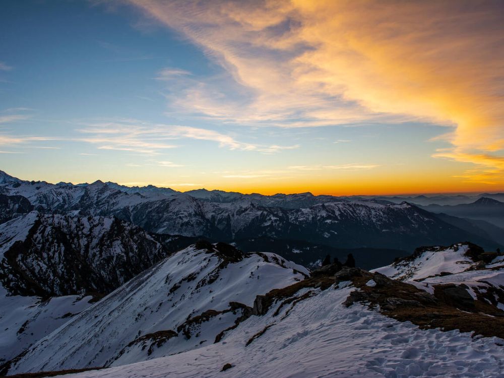 Sunrise on the Kedarkantha summit