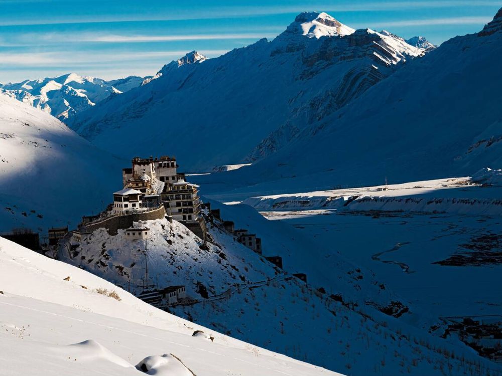 1000 years old Key Gompa is the Tibetan buddhist monastery located in Spiti valley