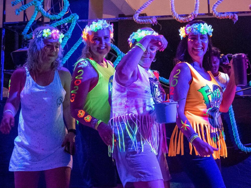 Neon Party Paint for Full Moon Party in Thailand.