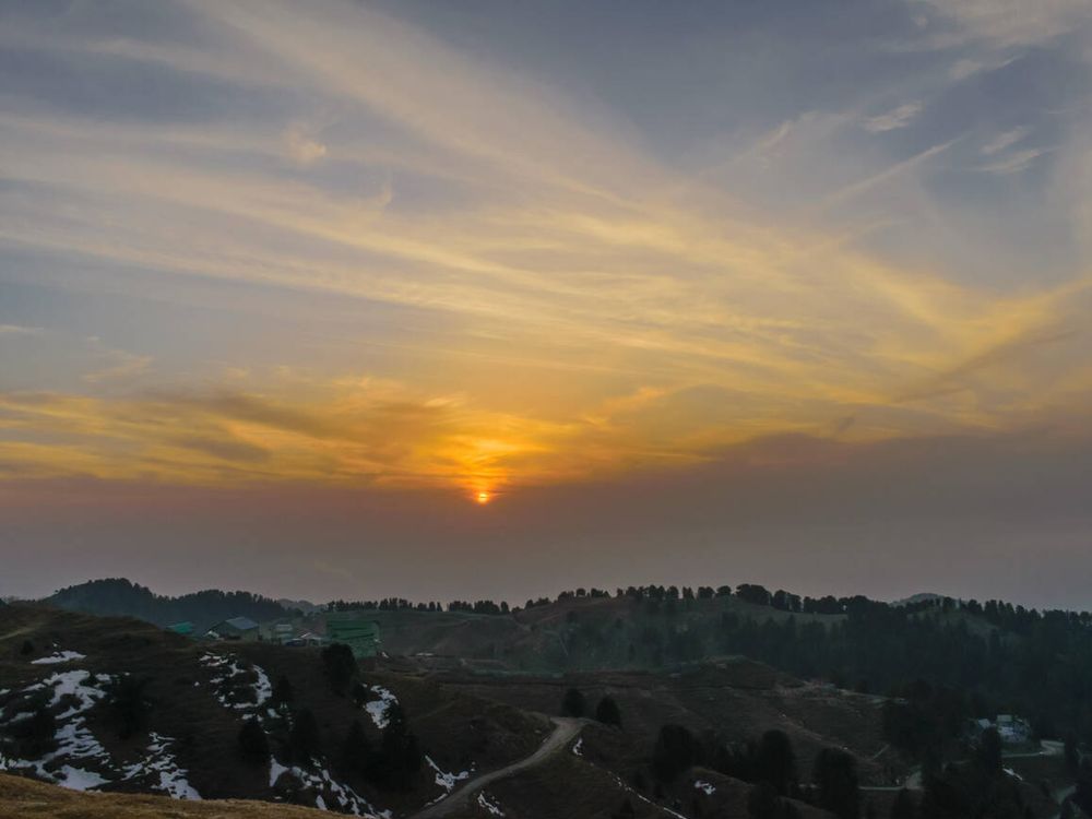 Sunset View from Dainkund Hills, Dalhousie.