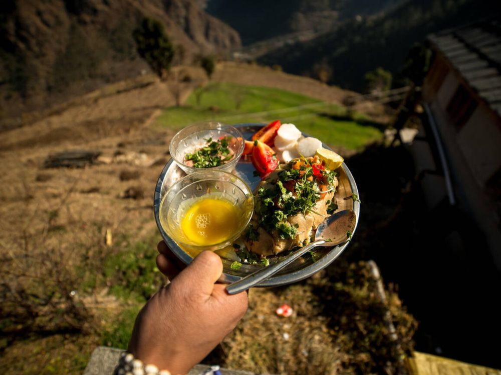 Siddu, famous dish of Himachal.