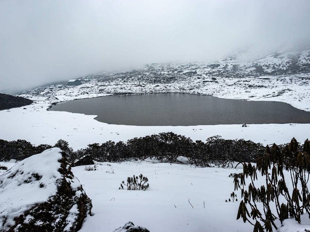 Frozen Madhuri Lake.