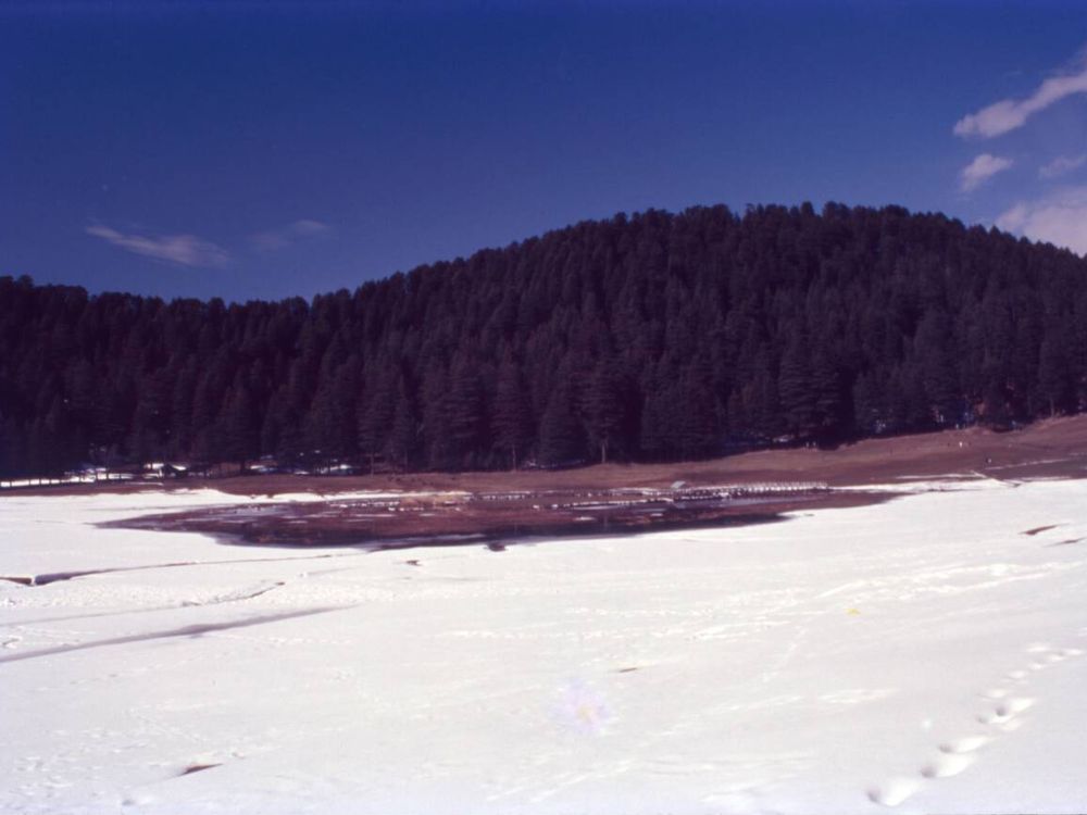 Snow in Khajjiar.