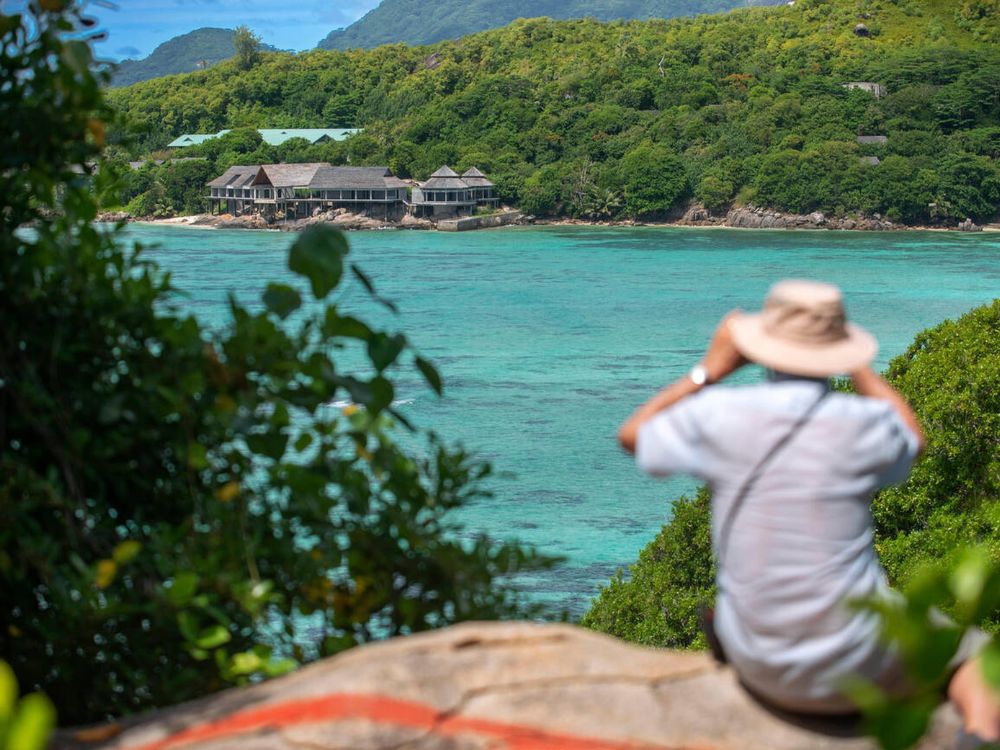 Tourist in Moyenne Island Seychelles