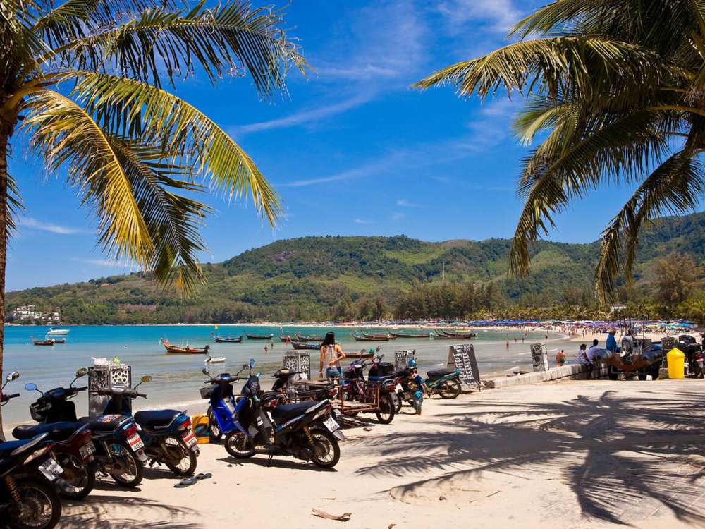 Kamala Beach in Phuket during the day.
