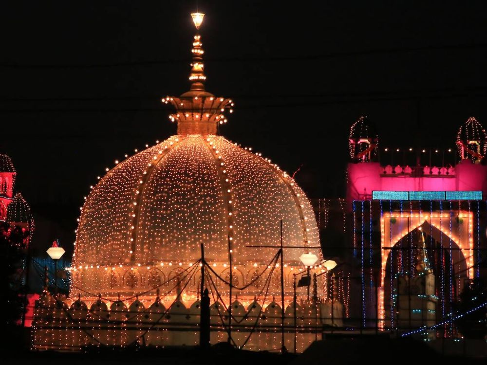 Illuminated shrine of Khwaja Chishti at Urs Ajmer