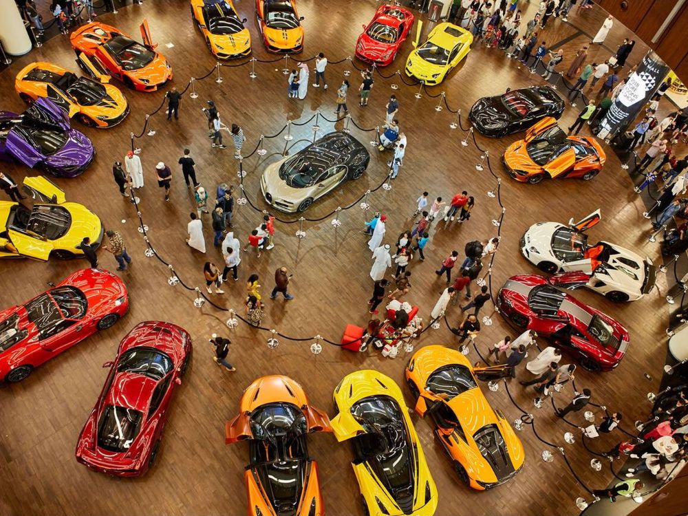 Luxury Cars Display at the Dubai Mall