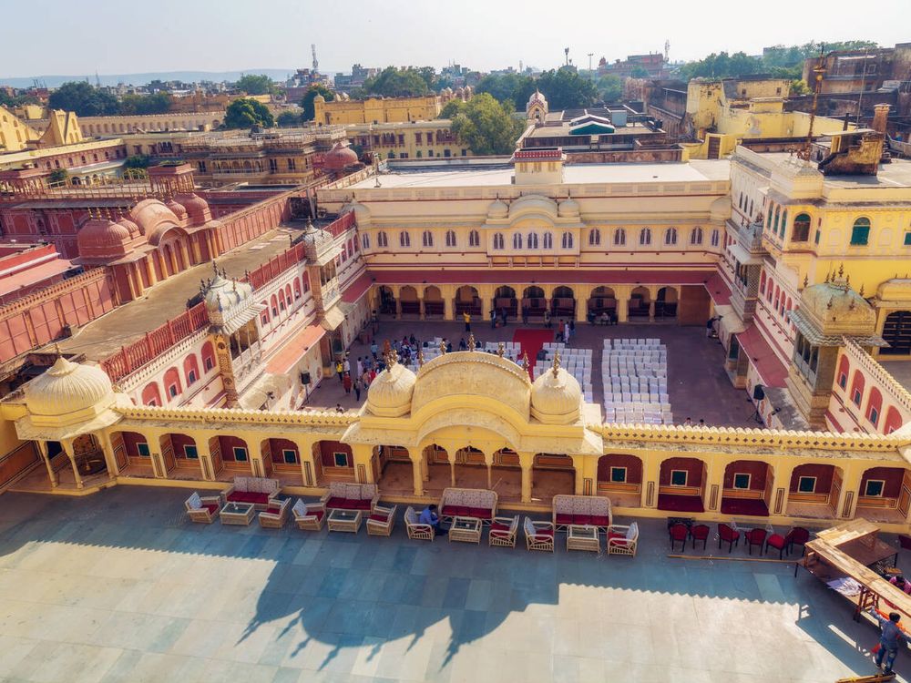 Aerial view of City Palace,  Jaipur 