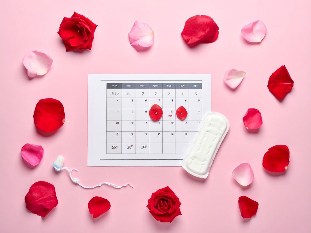 Menstrual Cycle Calendar with Sanitary Products