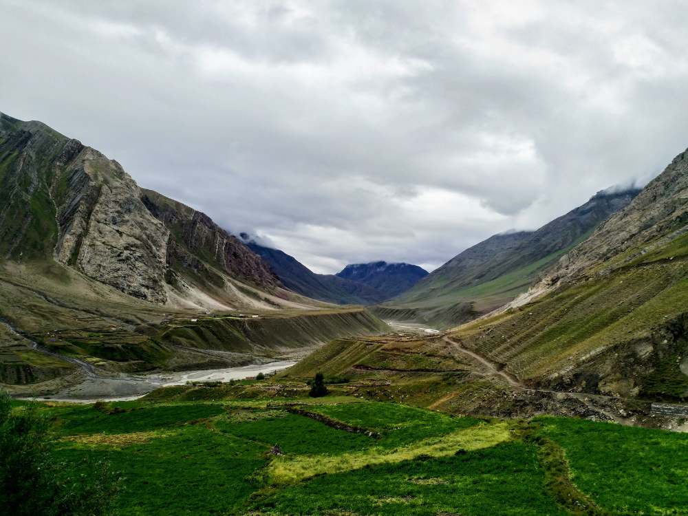 The lush green Pin Valley National Park in Spiti Valley