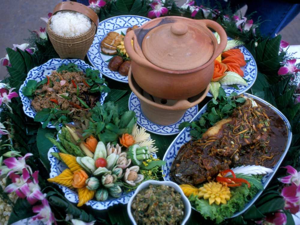 Authentic Thai dishes prepared for Songkran Festival