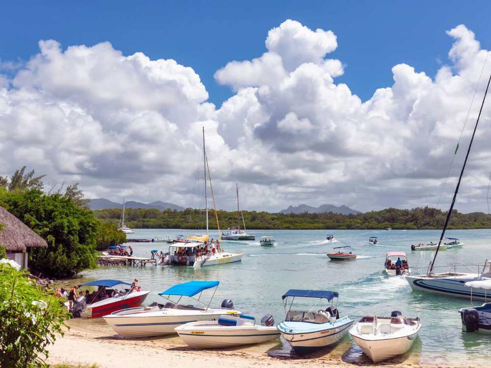 Visitors at Ile Aux cerfs, Mauritius