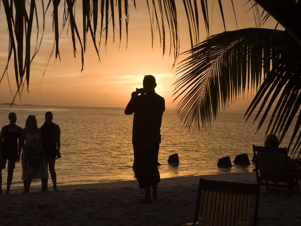 Sunset in the Maldives