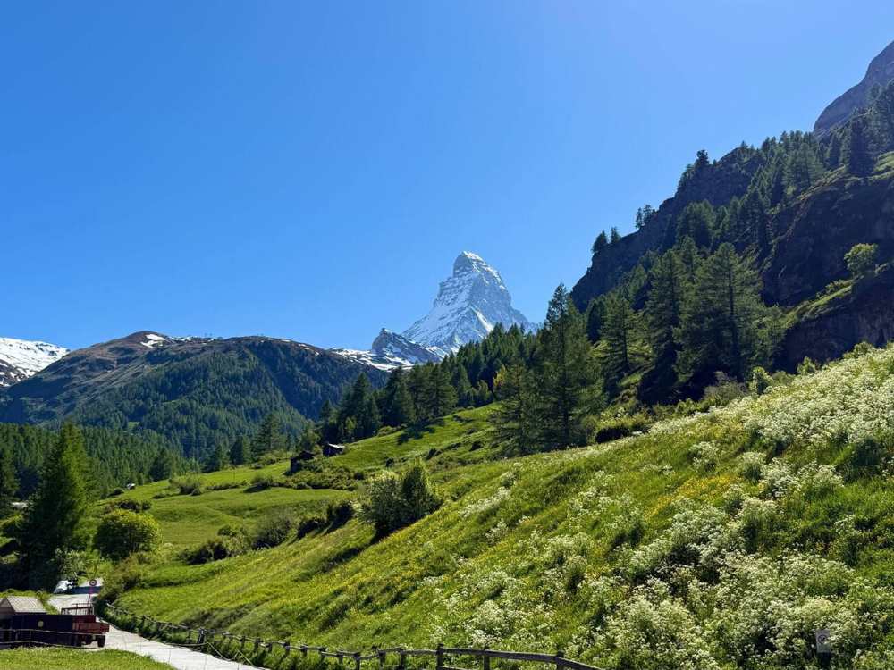 Zermatt in Switzerland with the matterhorn in the background