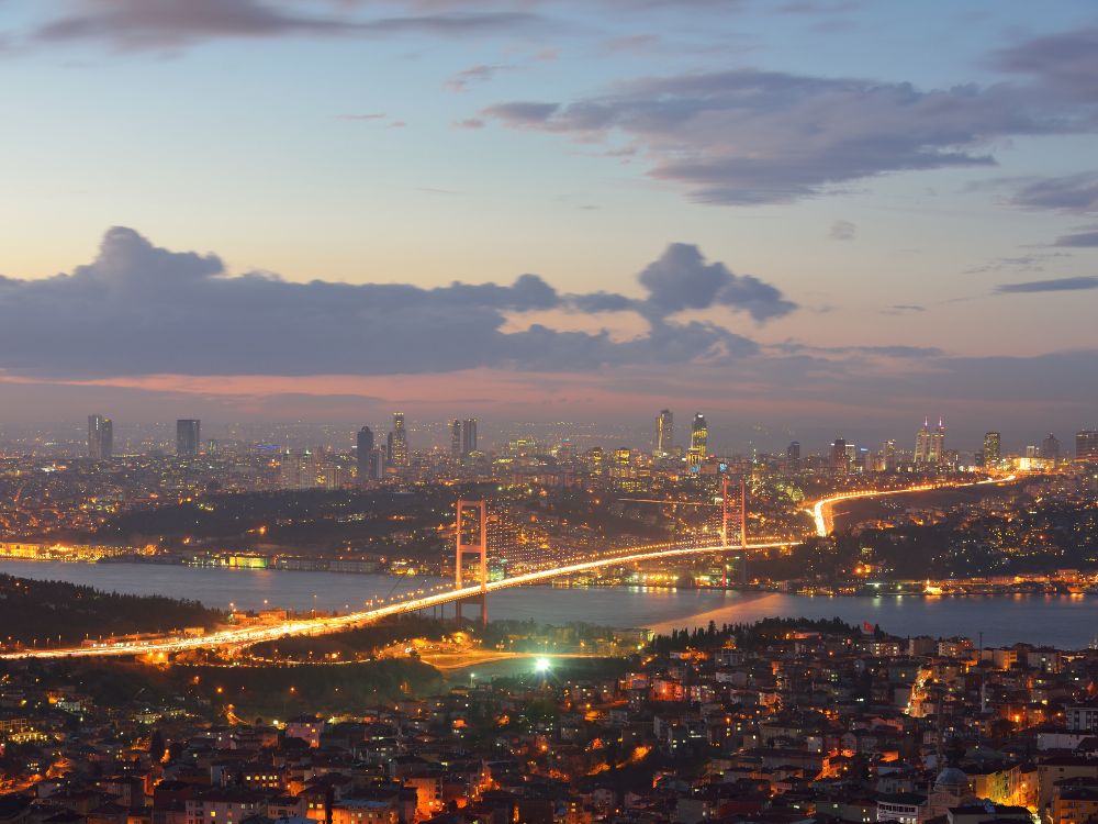 Bosphorus bridge in turkey from a birds eye view
