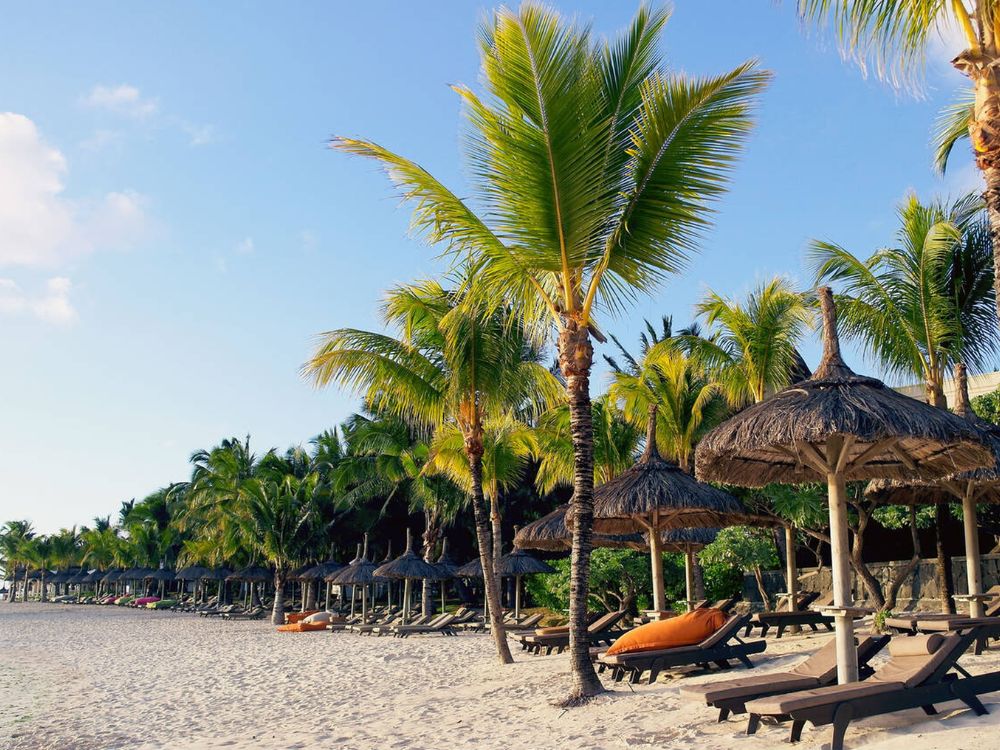 Belle Mare Beach by Sunrise in Mauritius