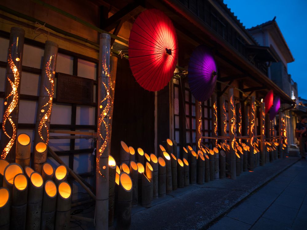 Streets of Japan during Obon Festival
