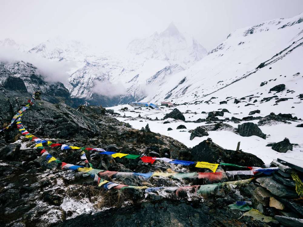 ABC trek in winter