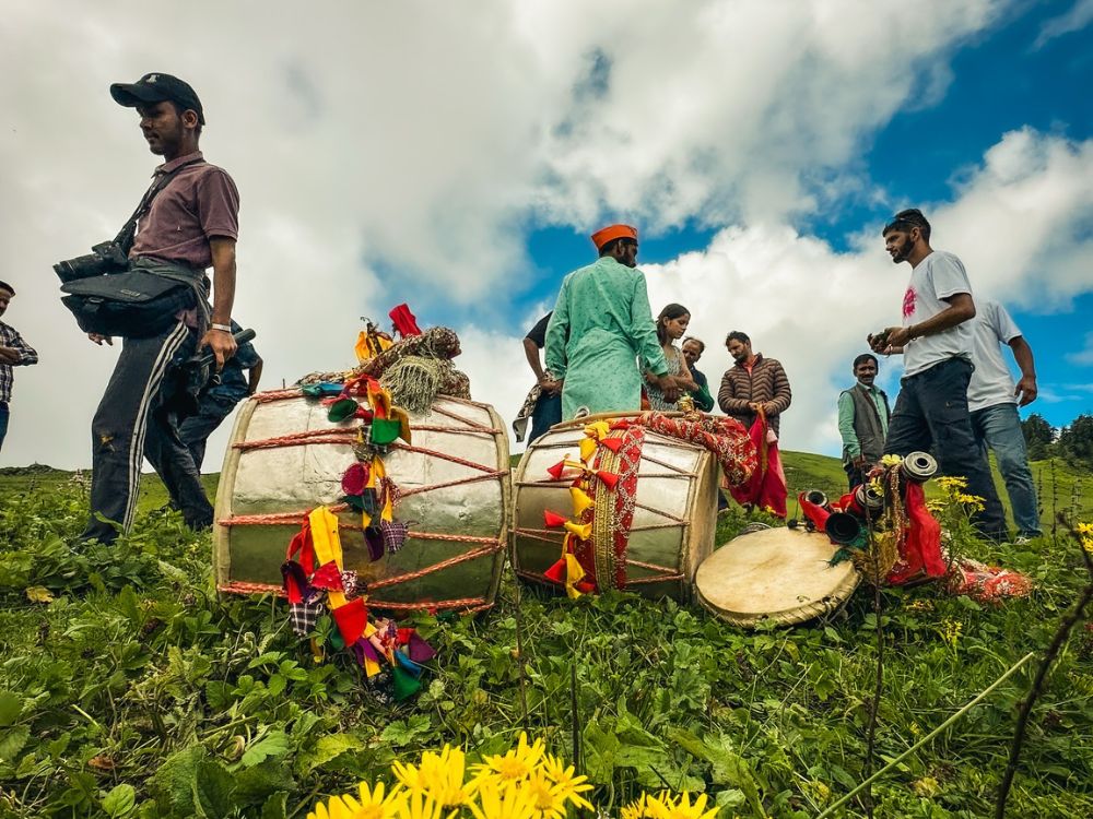Folk musical instruments during Butter Festival 